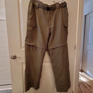 UTEX CANADA Olive Green Convertible Cargo Pant with Belt XXL (44-46)